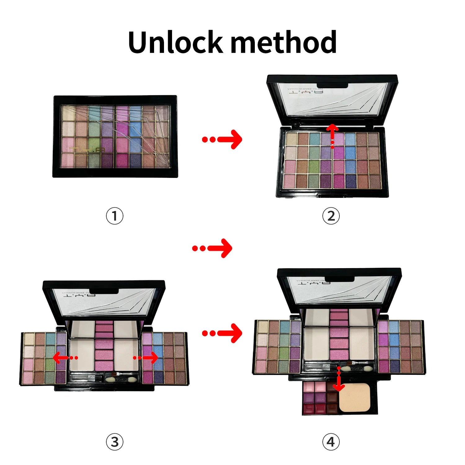 Makeup set with 46 colors