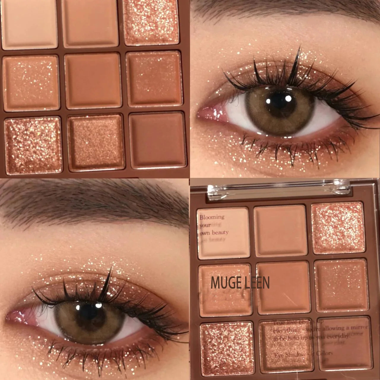 Chocolate eyeshadow palette with nine colors