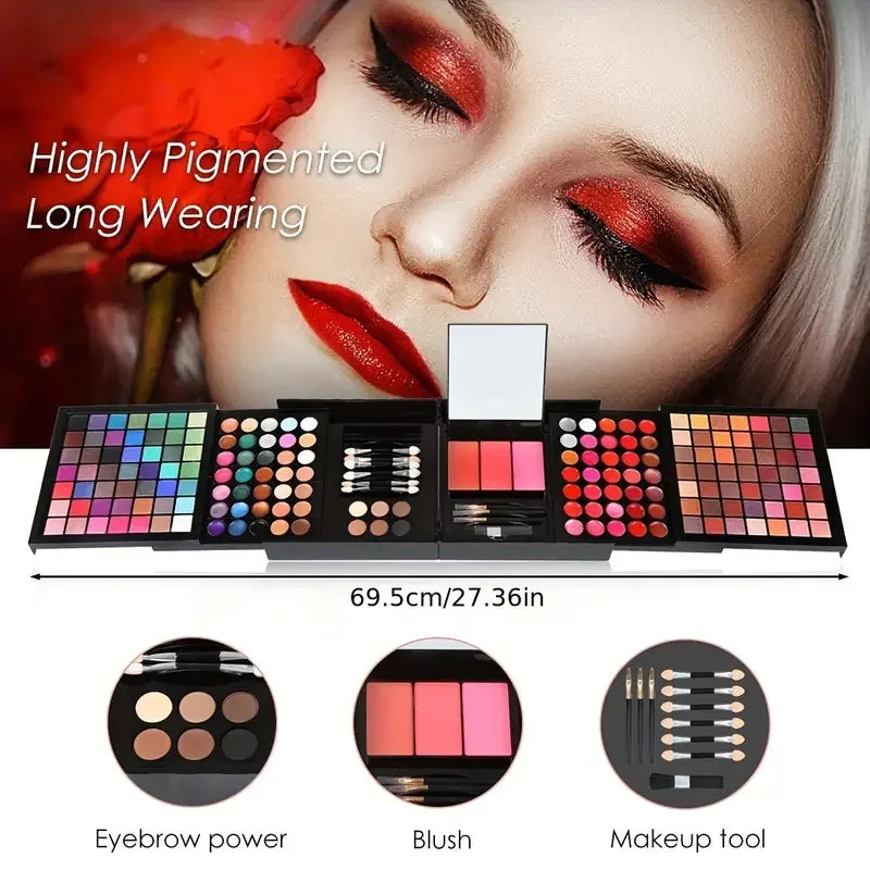 Makeup set with 177 colors, eyeshadows and blush