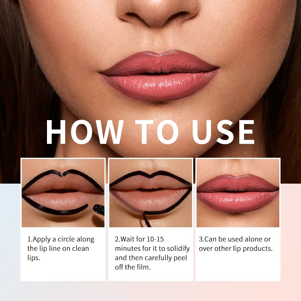 Peel Off Tattoo Lip Liner – Intense Color, Matte Finish, Long-Lasting and Water-Resistant