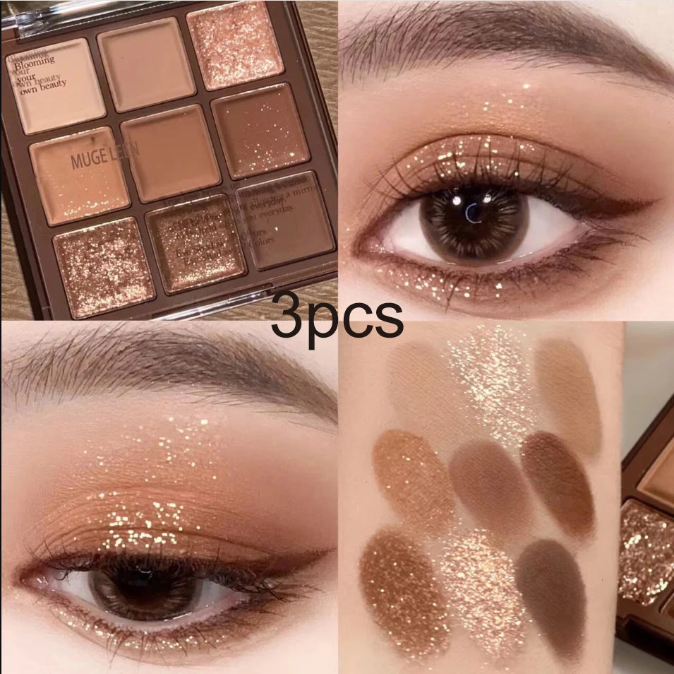 Chocolate eyeshadow palette with nine colors