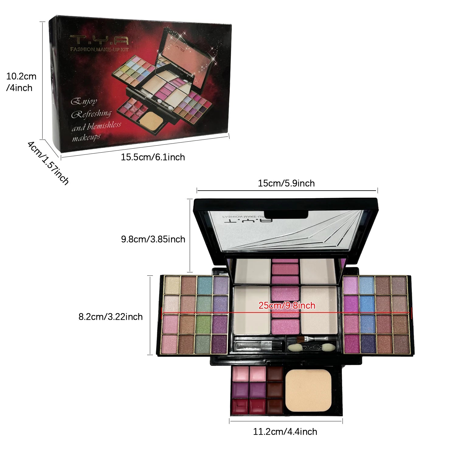 Makeup set with 46 colors