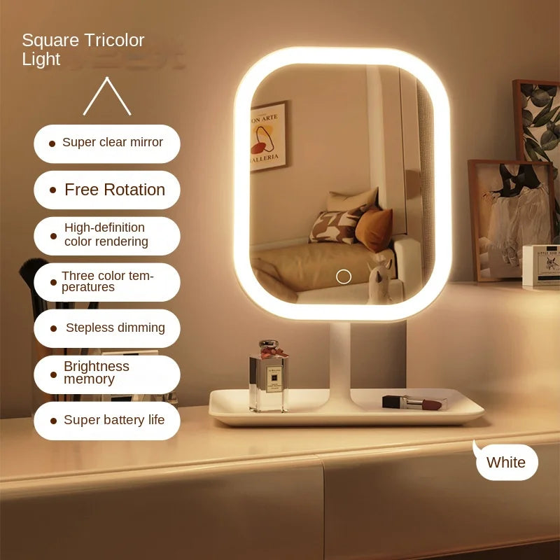 Tabletop makeup mirror