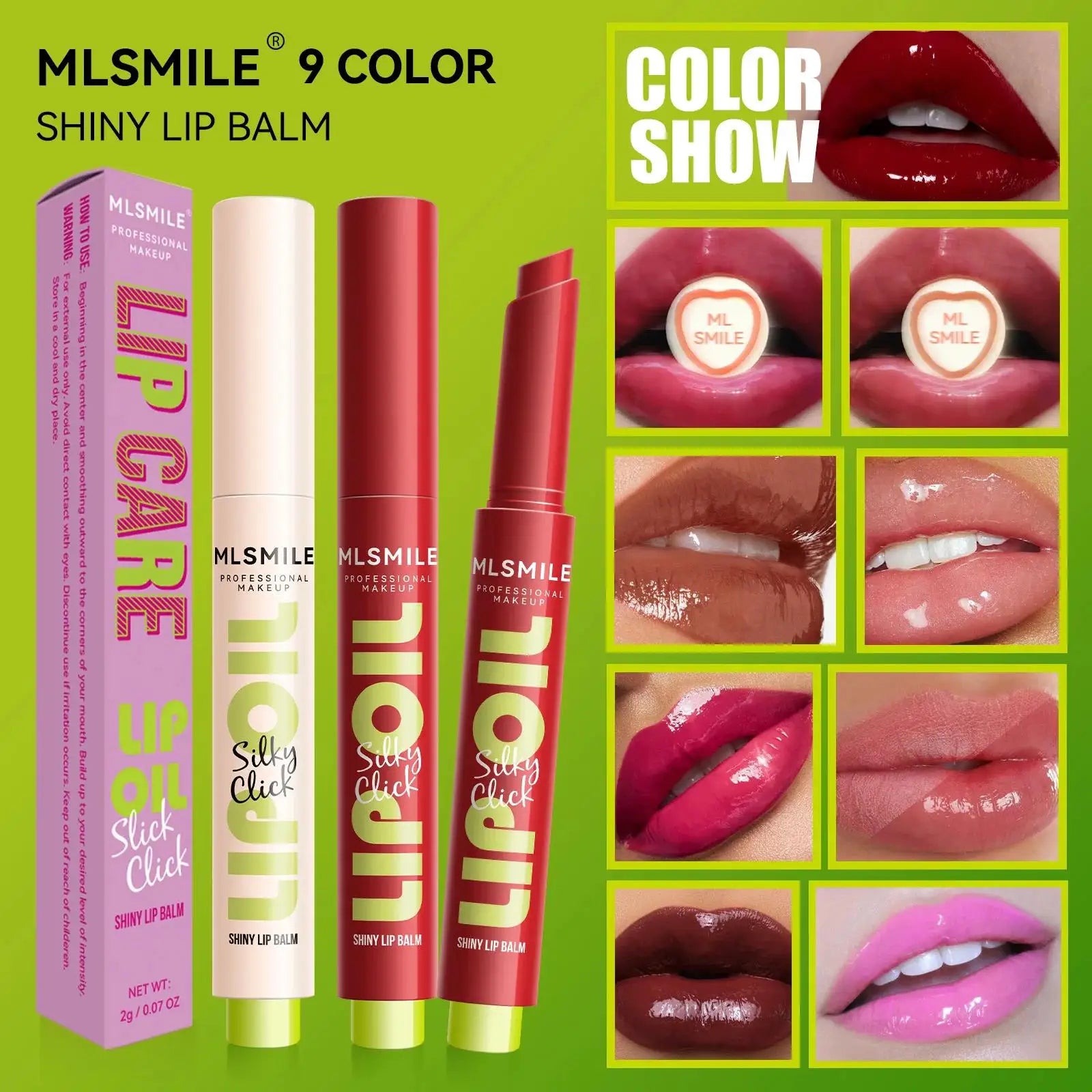 MLSMILE long-lasting lip balm.