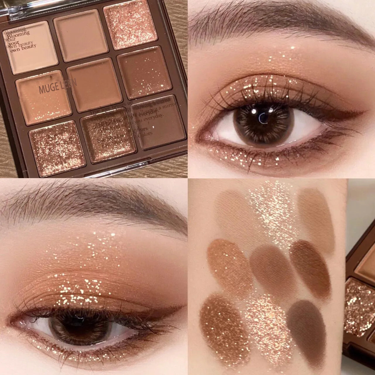 Chocolate eyeshadow palette with nine colors