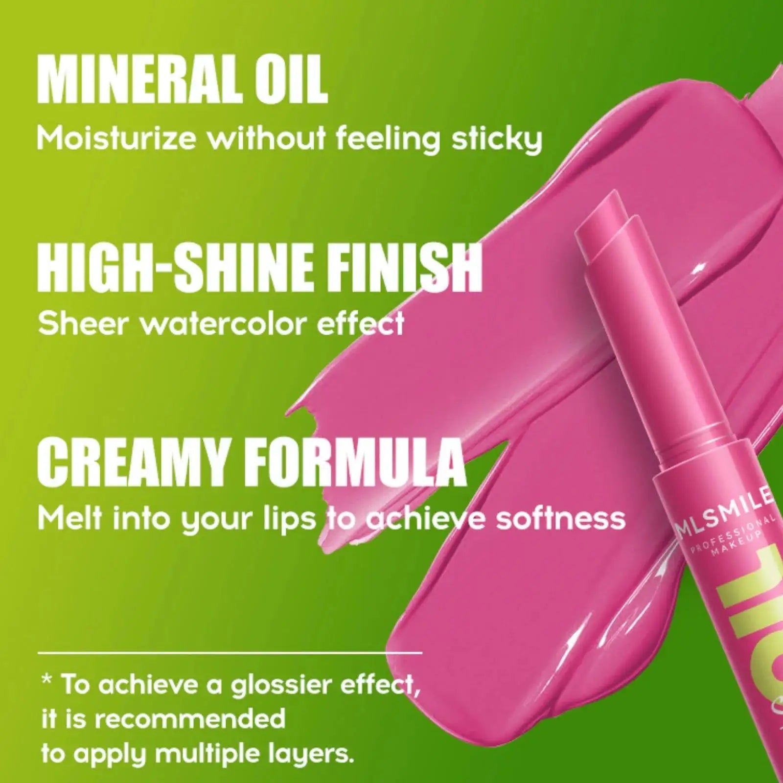 MLSMILE long-lasting lip balm.