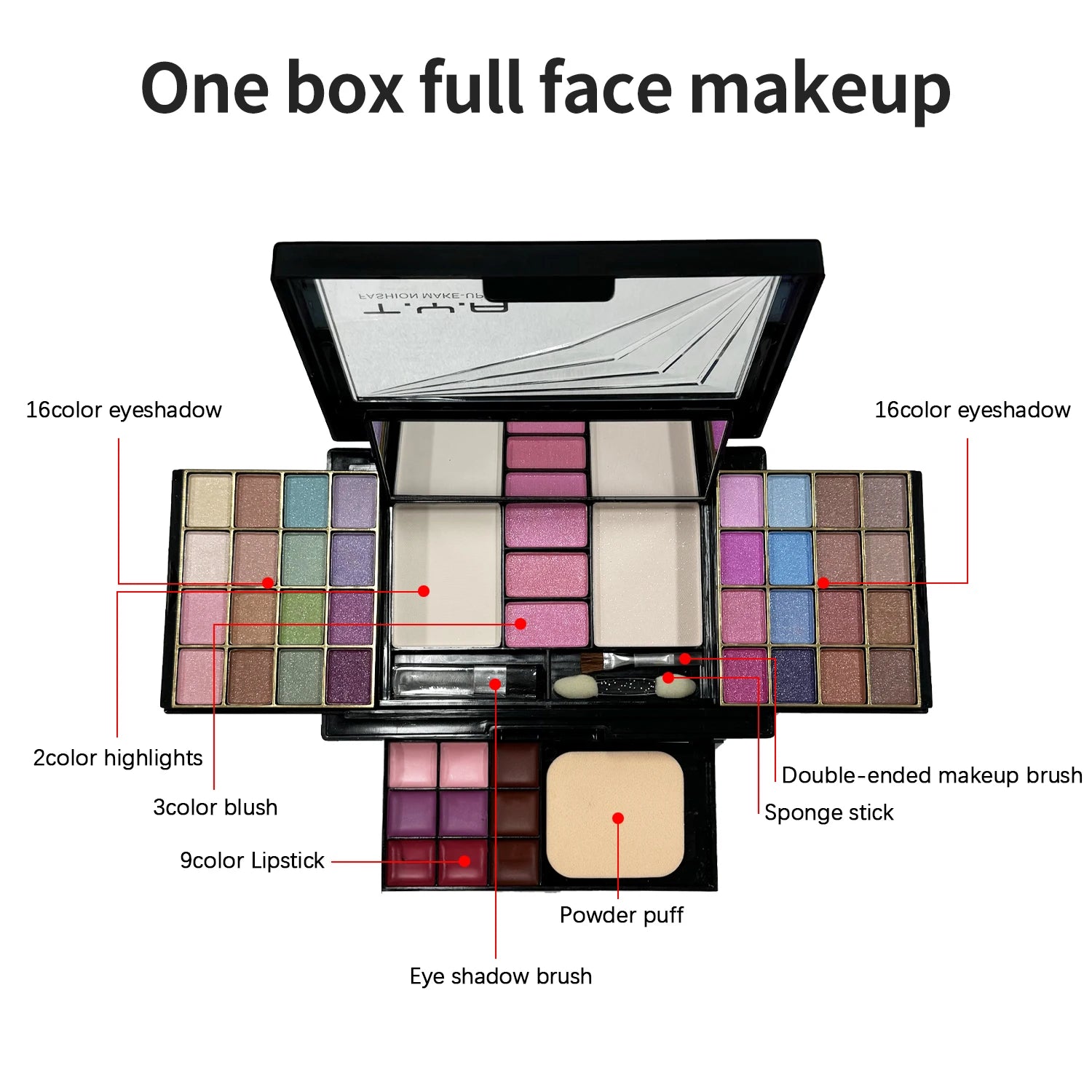 Makeup set with 46 colors
