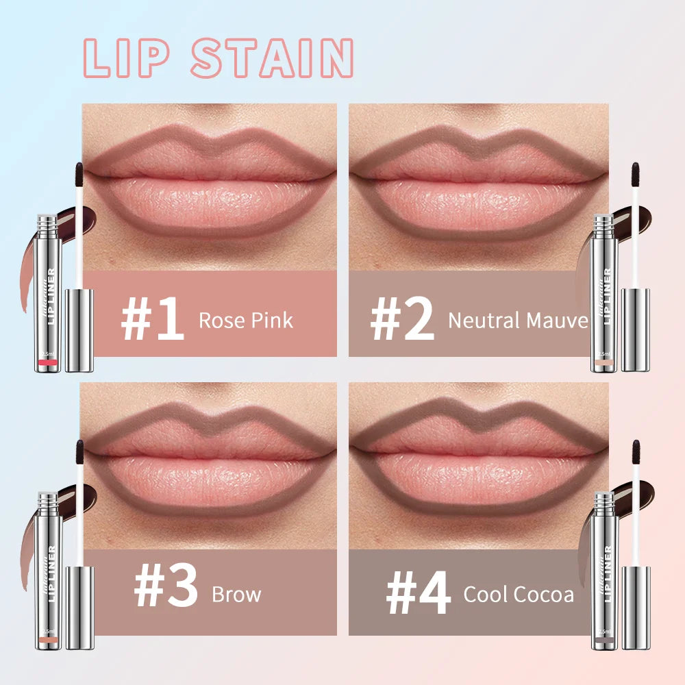 Peel Off Tattoo Lip Liner – Intense Color, Matte Finish, Long-Lasting and Water-Resistant
